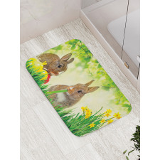 Easter Rabbits Bath Mat