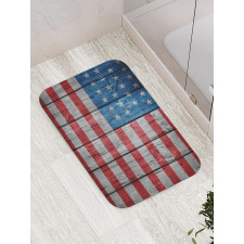 Worn Style American Flag Bath Mat