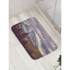 Autumn Season Mountains Bath Mat