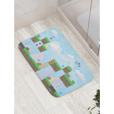 Vintage Game Platform Art Bath Mat