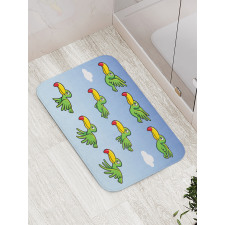 Animated Game Bird Toucan Bath Mat