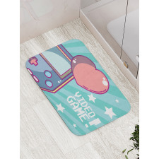 Retro Gameboy Fans Heart Bath Mat