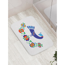 Ukrainian Culture Floral Bath Mat