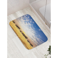 Wild Elephants Herd Bath Mat