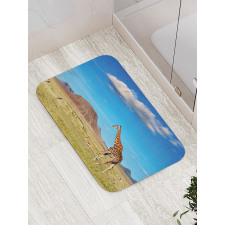 Savanna Giraffes Bath Mat