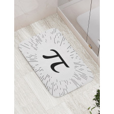 Monochromatic Simple Number Sign Bath Mat