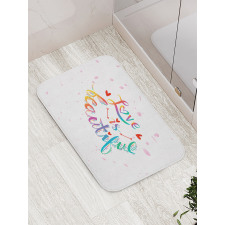 Love is Rainbow Art Bath Mat