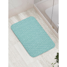 Simplistic Leafy Branches Bath Mat