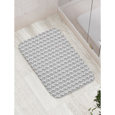 Monochromatic Feathers Art Bath Mat