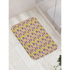 Triangle Diagonal Squares Bath Mat