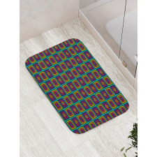 Nested Square and Circles Bath Mat