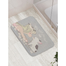 Girl Little Puppy Bath Mat