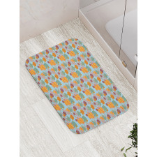 Abstract Tropic Plants Bath Mat