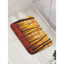 Autumn Forest Trees Bath Mat