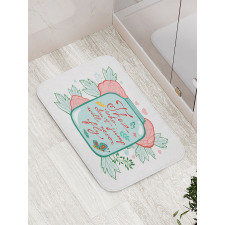 Inspirational Saying on Jar Bath Mat