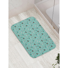 Sailor Birds Boats Anchors Bath Mat