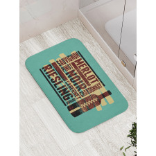 Wine Grapes Types Bottle Bath Mat