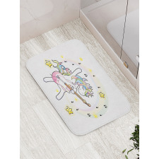 Music Star Pony with Guitar Bath Mat