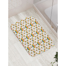 LGBT Hearts Love is Love Bath Mat