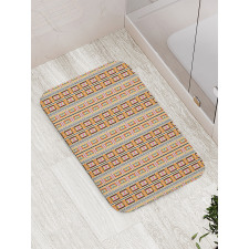 Colorful Kente Pattern Bath Mat