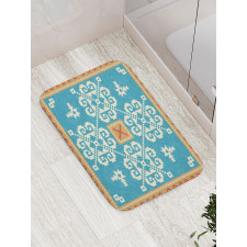 Nordic Style Square Ornament Bath Mat