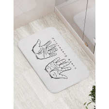 Cosmic Signs on Palms Bath Mat