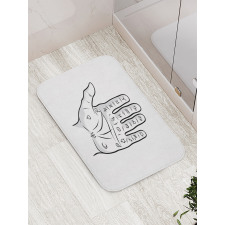 Single Hand with Bath Mat