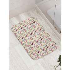 Tasty Food Doodle Bath Mat