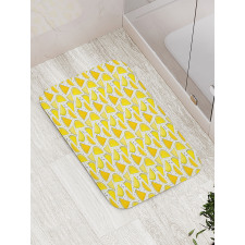 Yellow Color Palette Slices Bath Mat