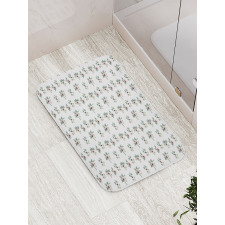 Anemone Flower Paintings Bath Mat