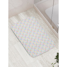 Colorful Sparrows Dots Bath Mat