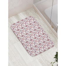 Blooming Garden Flowers Bath Mat