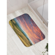 Tuscany Cypress Trees Bath Mat