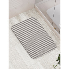 Grunge Striped Rhombuses Bath Mat