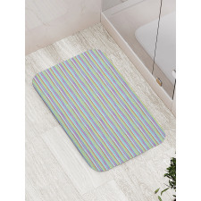 Colorful Ripple Lines Fun Bath Mat