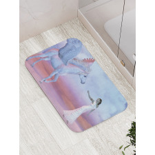 Dreamy Lady and Angel Horse Bath Mat