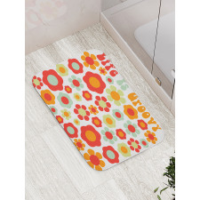 Colored Art Dated Style Bath Mat