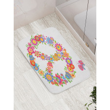 Peace Equality Flower Bath Mat