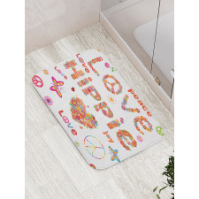 Love Hippie Vivid Floral Bath Mat