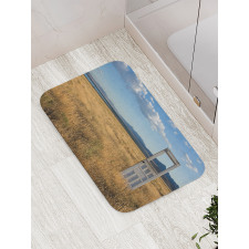 Field with Mountains Bath Mat