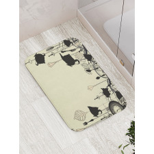 Diamonds Forks Spoons Bath Mat