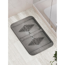 Antique Floral Pattern Bath Mat