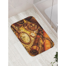 Watch on Old Map Nautical Bath Mat