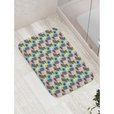 Quirky Vibrant Composition Bath Mat