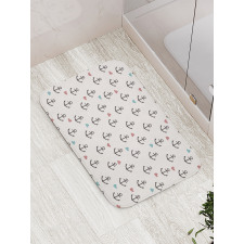 Hearts Sailor Holiday Bath Mat