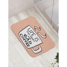 Coffee Lover Mug Concept Bath Mat