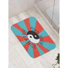 Find Your Balance Text Bath Mat