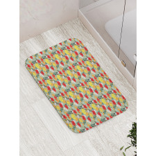 Jungle Blossoms Hibiscus Bath Mat