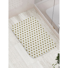 Silhouettes on Hexagons Bath Mat