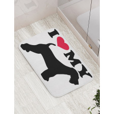 I Love My Terrier Dog Love Bath Mat